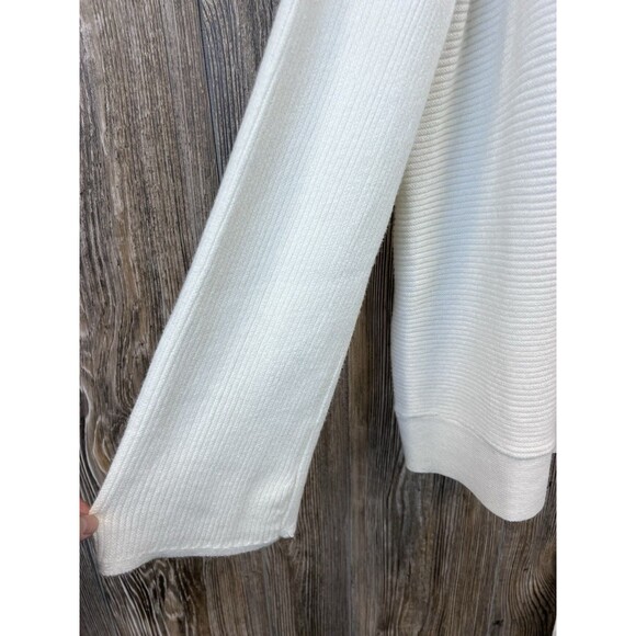 Simply Vera Vera Wang Side-Tie Ribbed Turtleneck Ivory Sweater XL Cozy Chic - Picture 4 of 13